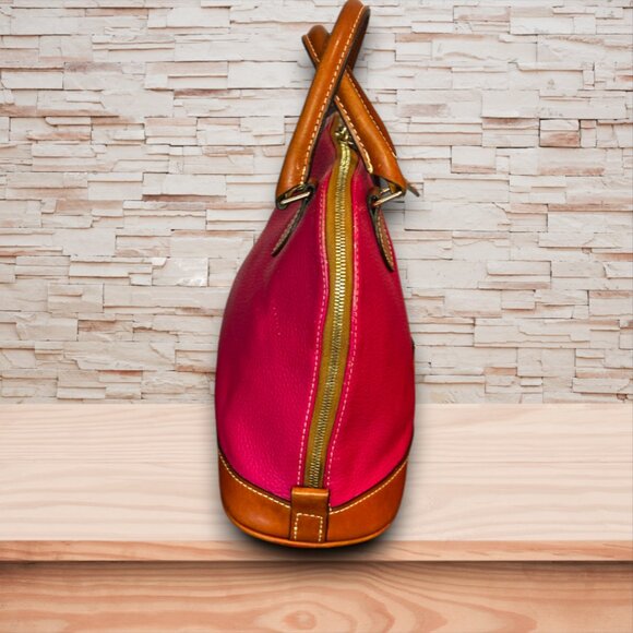 Dooney & Bourke Pink Pebble Grain Zip Zip Dome Satchel - Picture 4 of 7